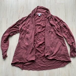 Athleta light maroon Open Front Cardigan